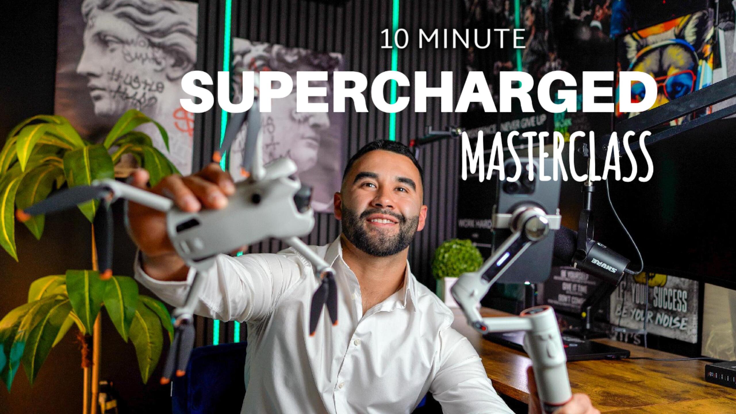 10 Minute Supercharged Masterclass — Erik with drone and gimbal